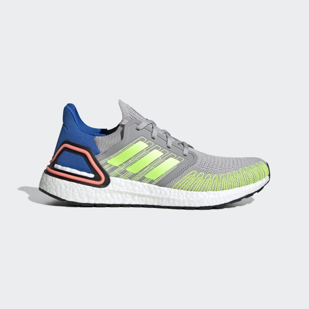 Adidasi Alergare Adidas Ultraboost 20 Barbati Romania - Gri/Verzi/Albastri FX0899